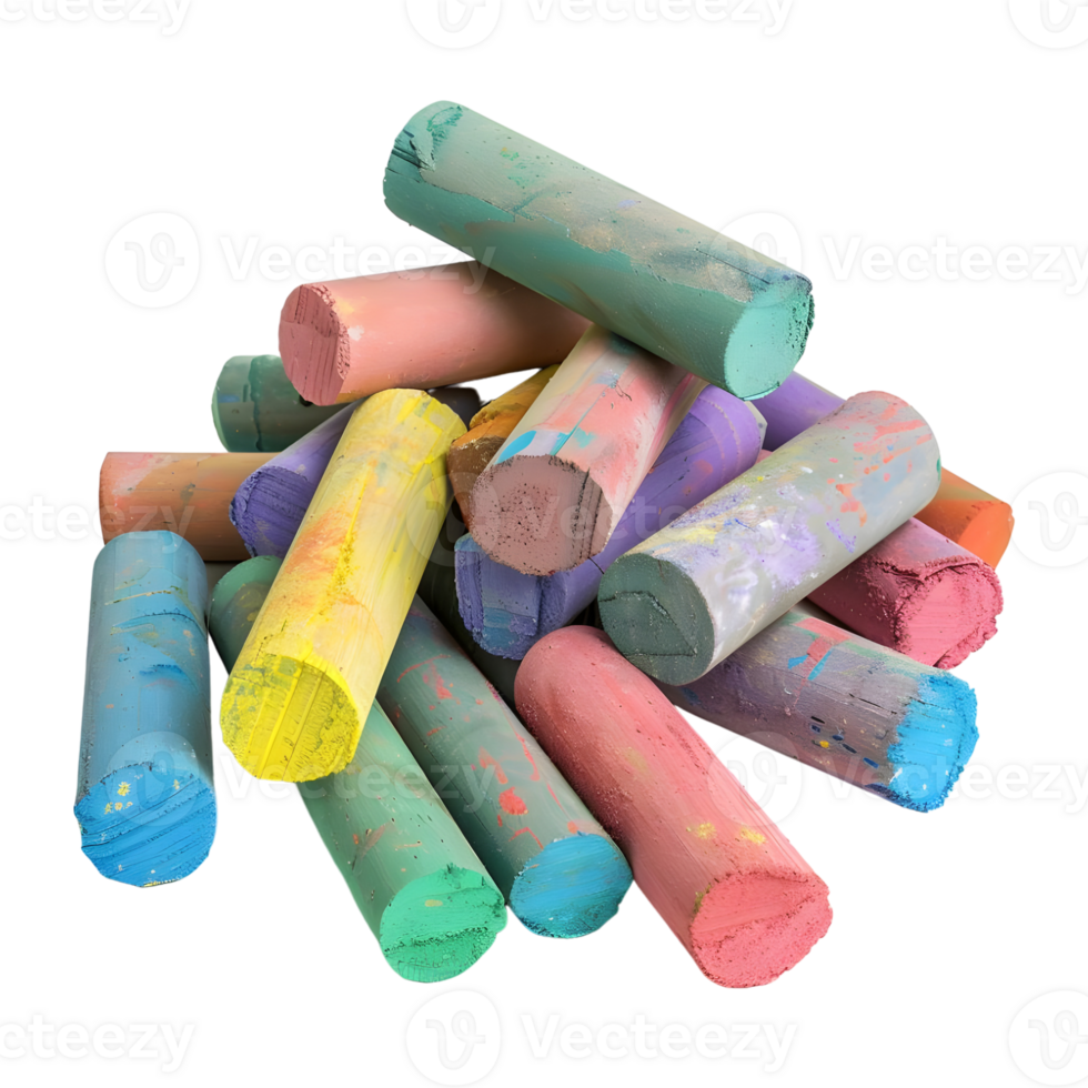 coloré gros craies sur transparent Contexte png