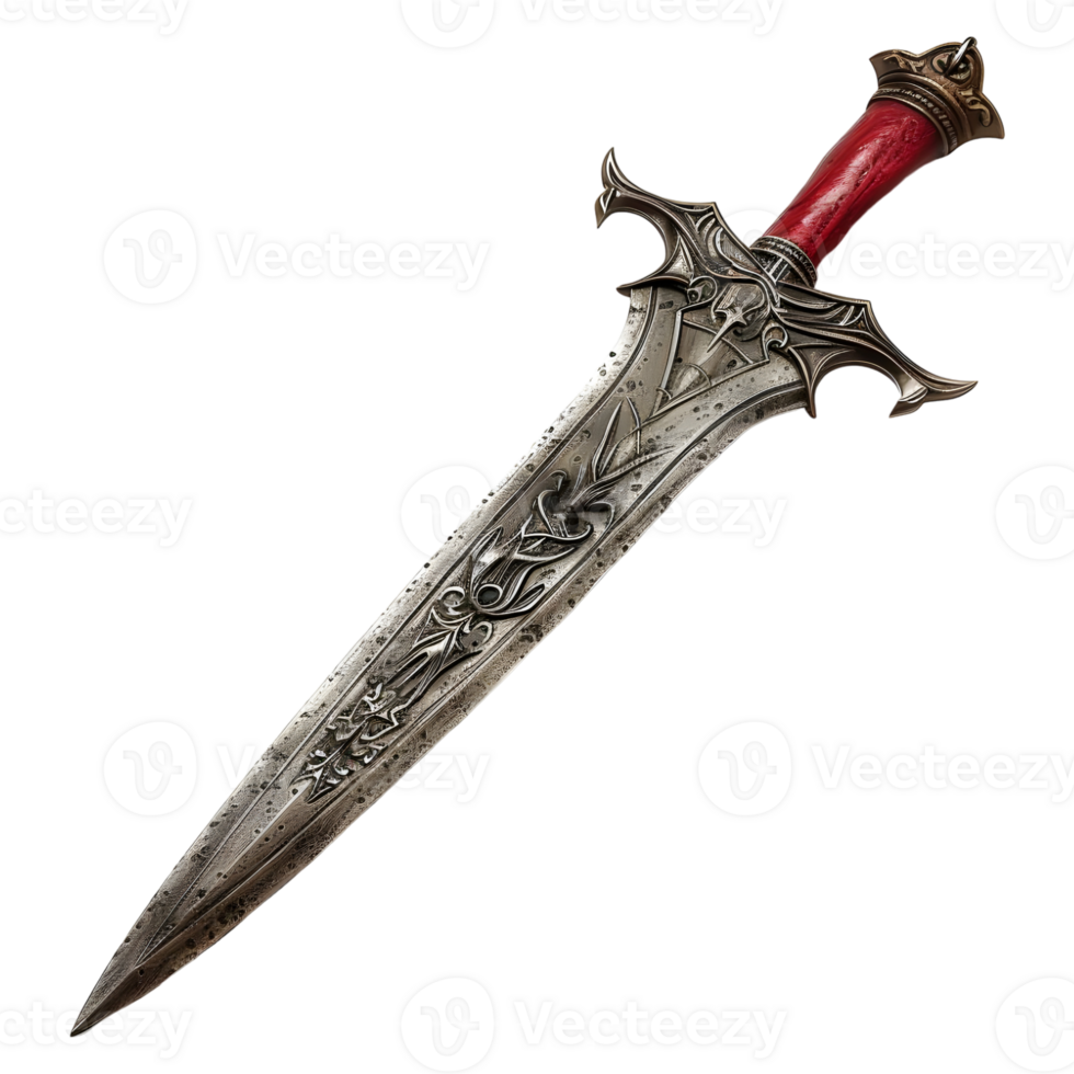 Ancient Warrior Sword on Transparent Background png