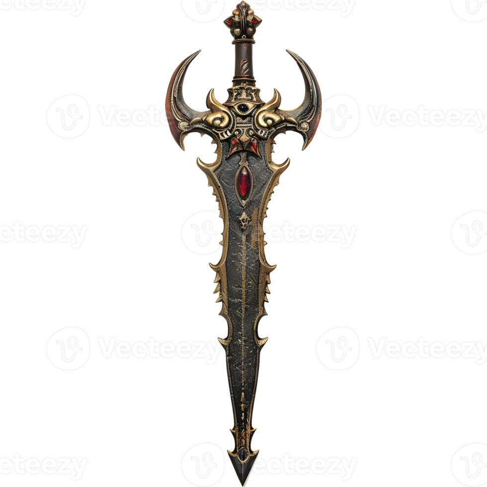 Ancient Warrior Sword on Transparent Background png