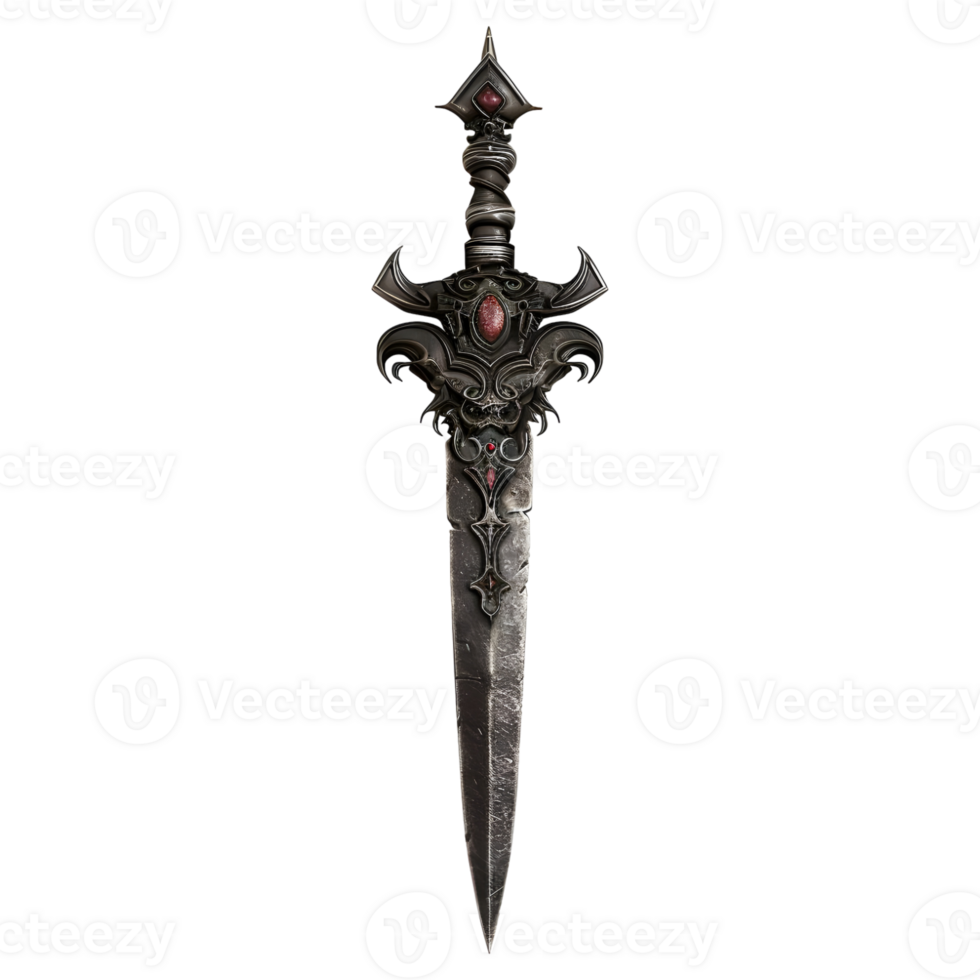 Ancient Warrior Sword on Transparent Background png
