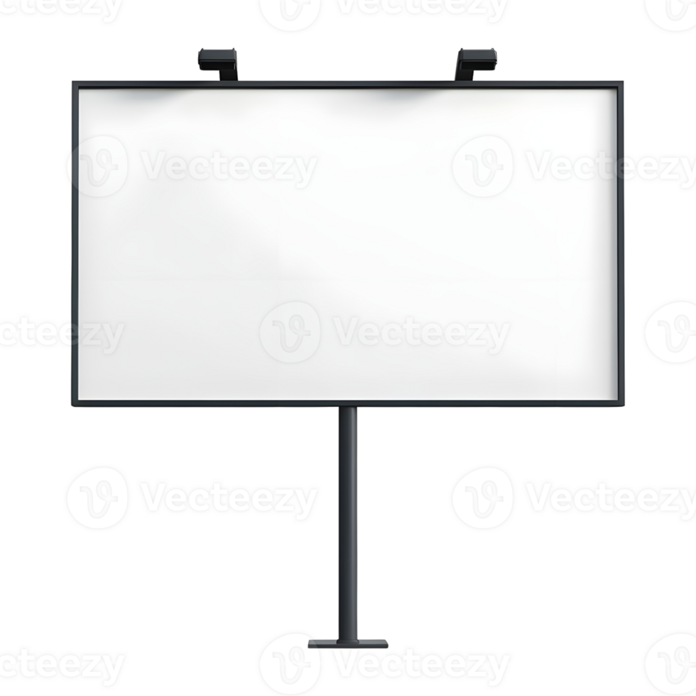 Street Billboard Mockup on Transparent Background png