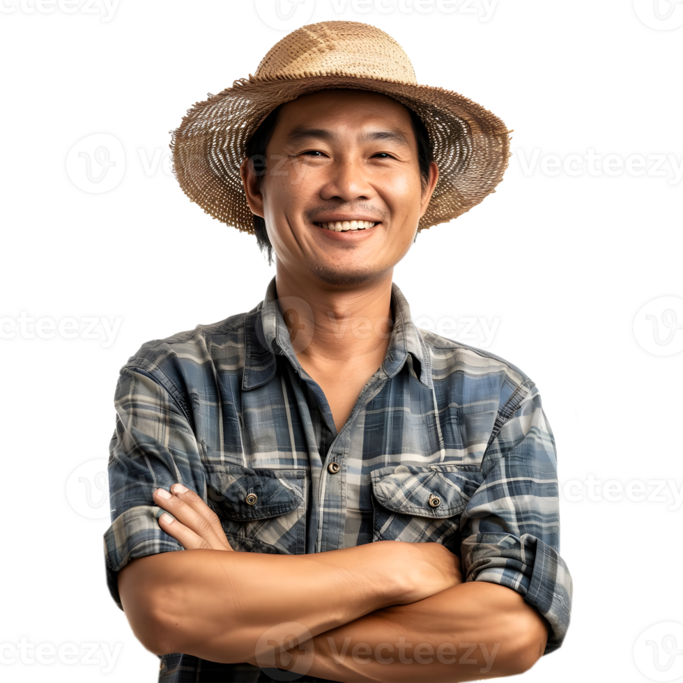 Person Wearing Summer Hat on Transparent Background png