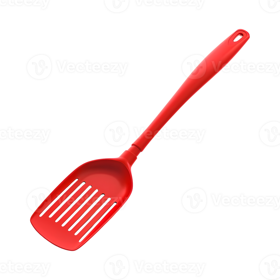 Red Serving Spoon on Transparent Background png