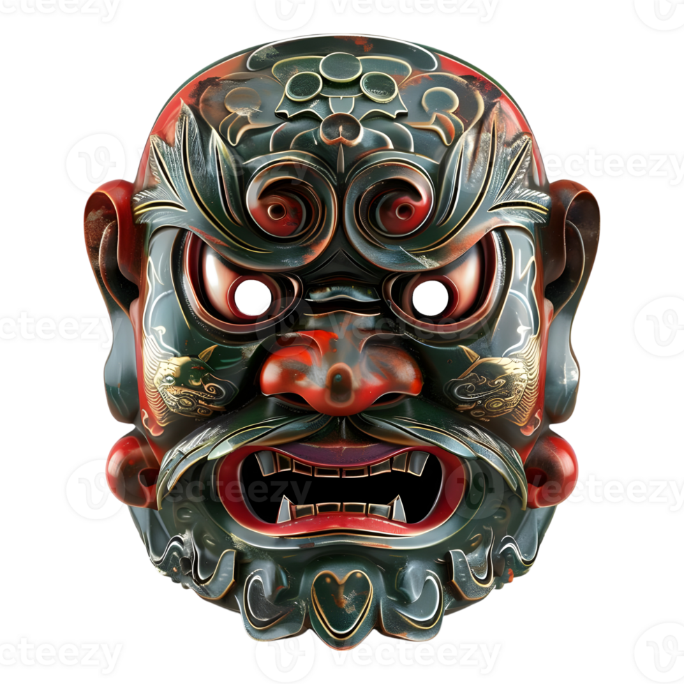 Chinese Traditional Mask on Transparent Background png