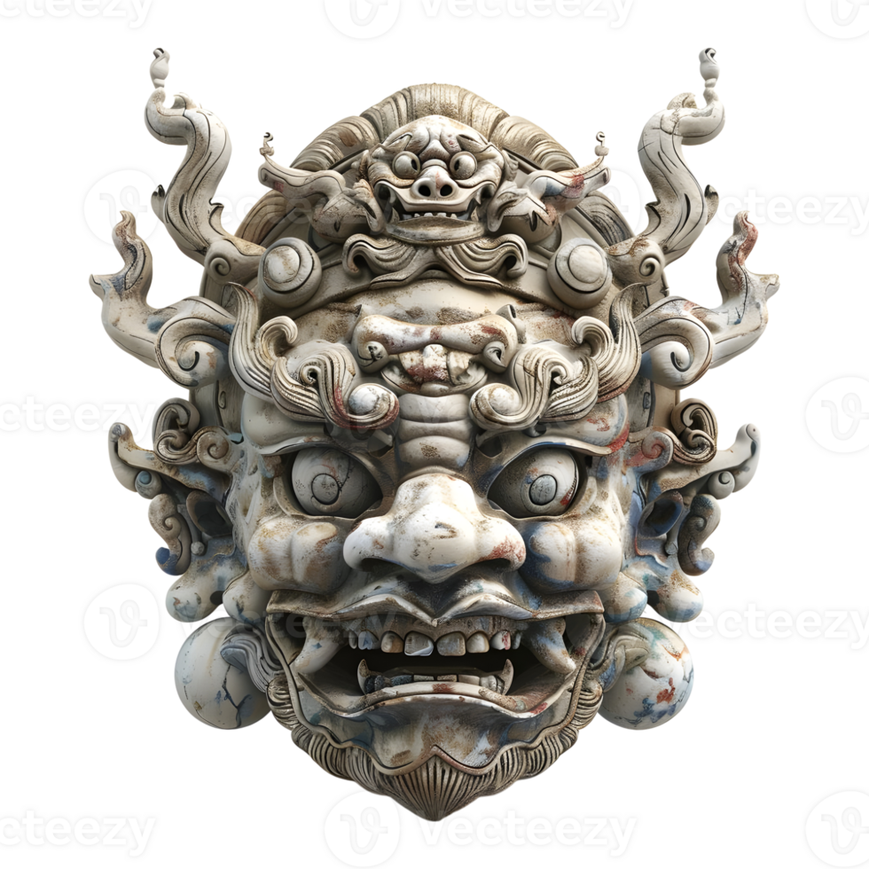 Chinese Traditional Mask on Transparent Background png