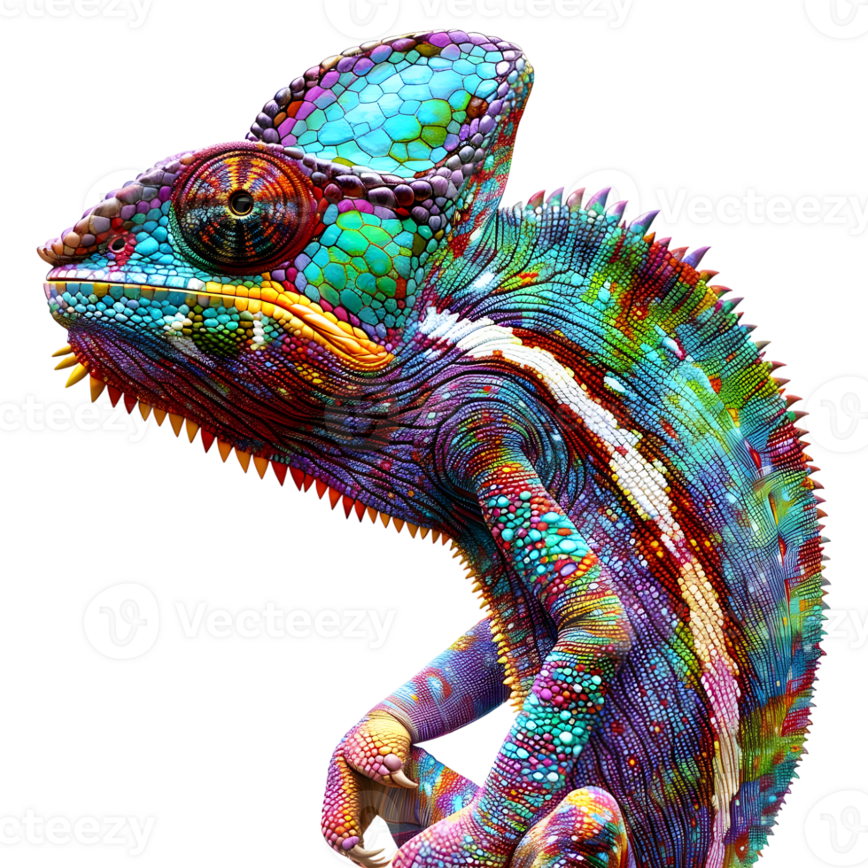 Panther chameleon on Transparent Background png
