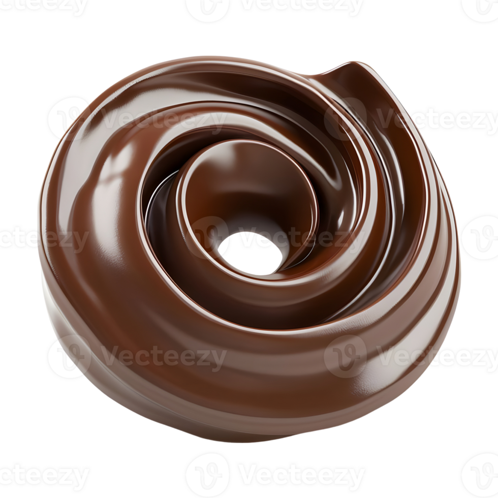 Chocolate Curl on Transparent Background png