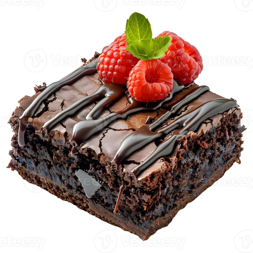 Chocolate Cake Slice on Transparent Background png