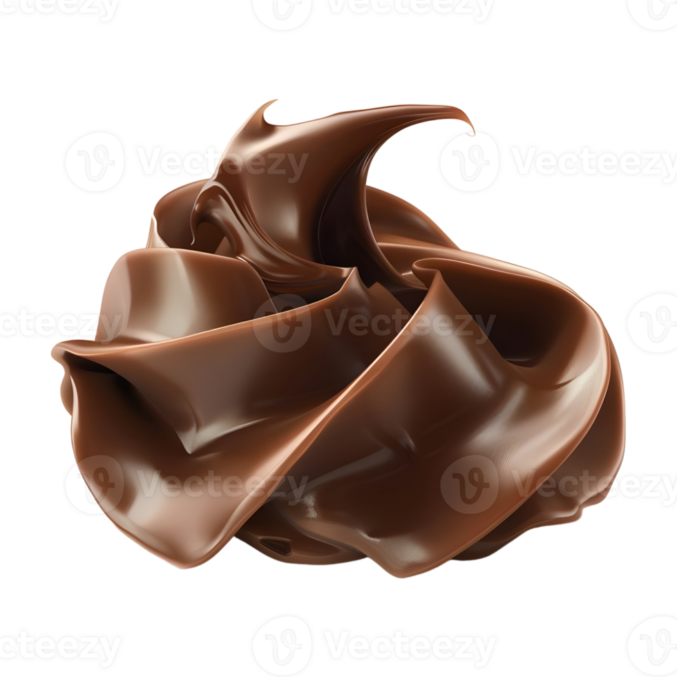 Chocolate Curl on Transparent Background png