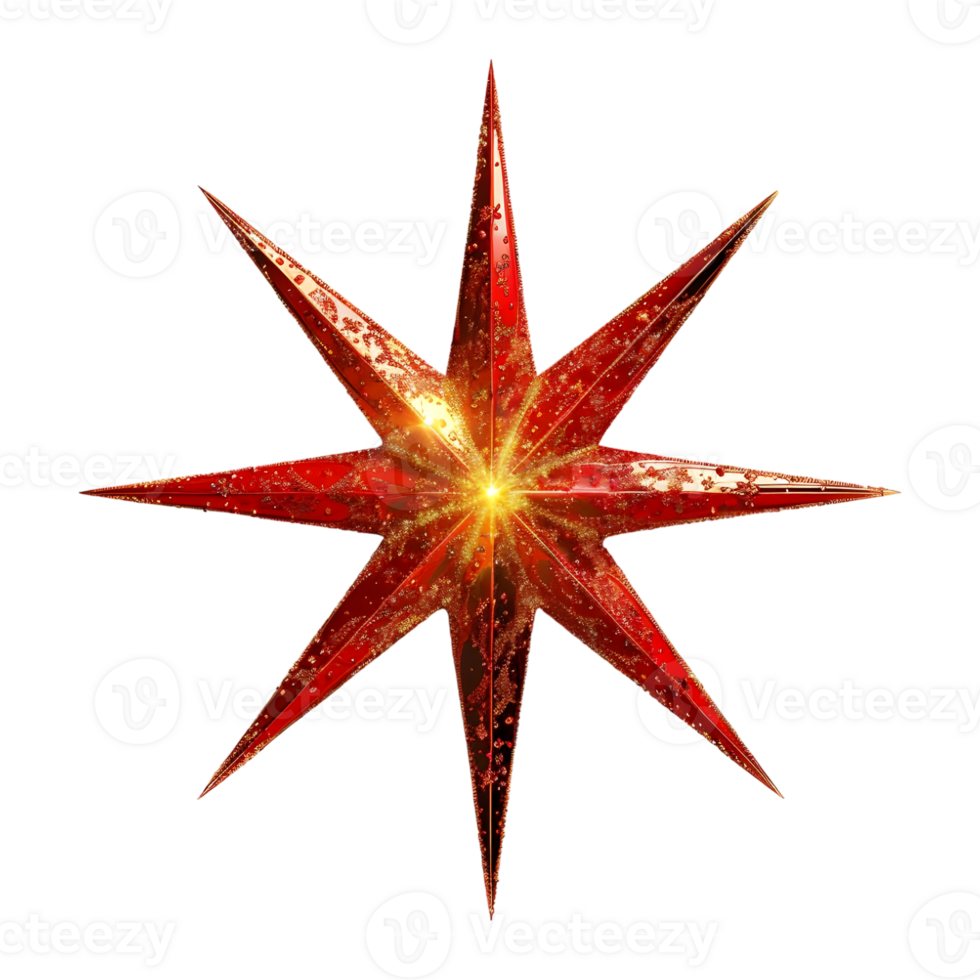Colorful Star on Transparent Background png
