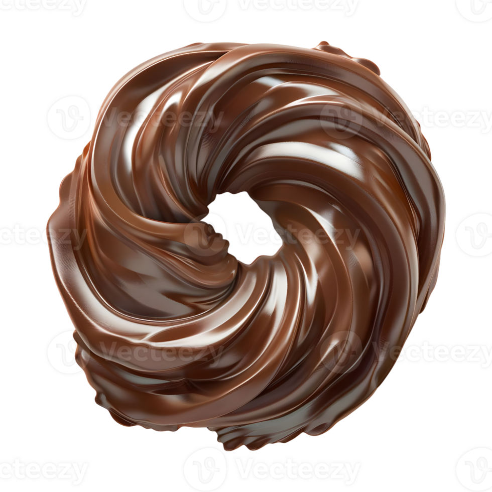 Chocolate Curl on Transparent Background png