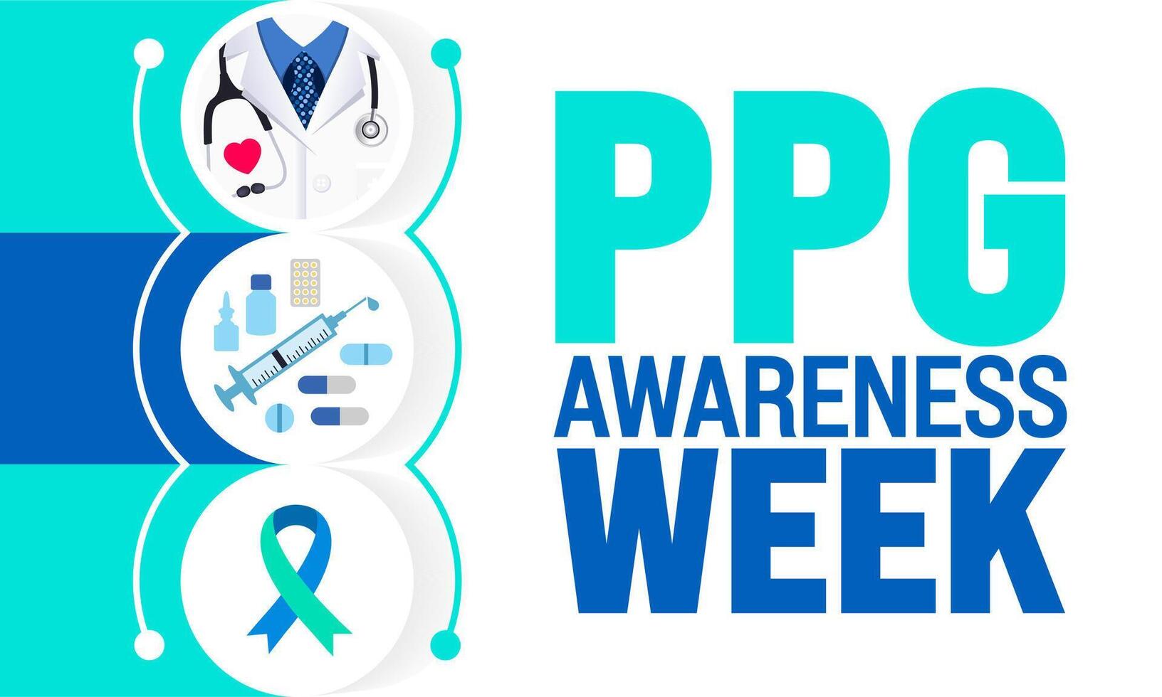 June is PPG Awareness Week background template. Holiday concept. use to background, banner, placard, card, and poster design template. vector