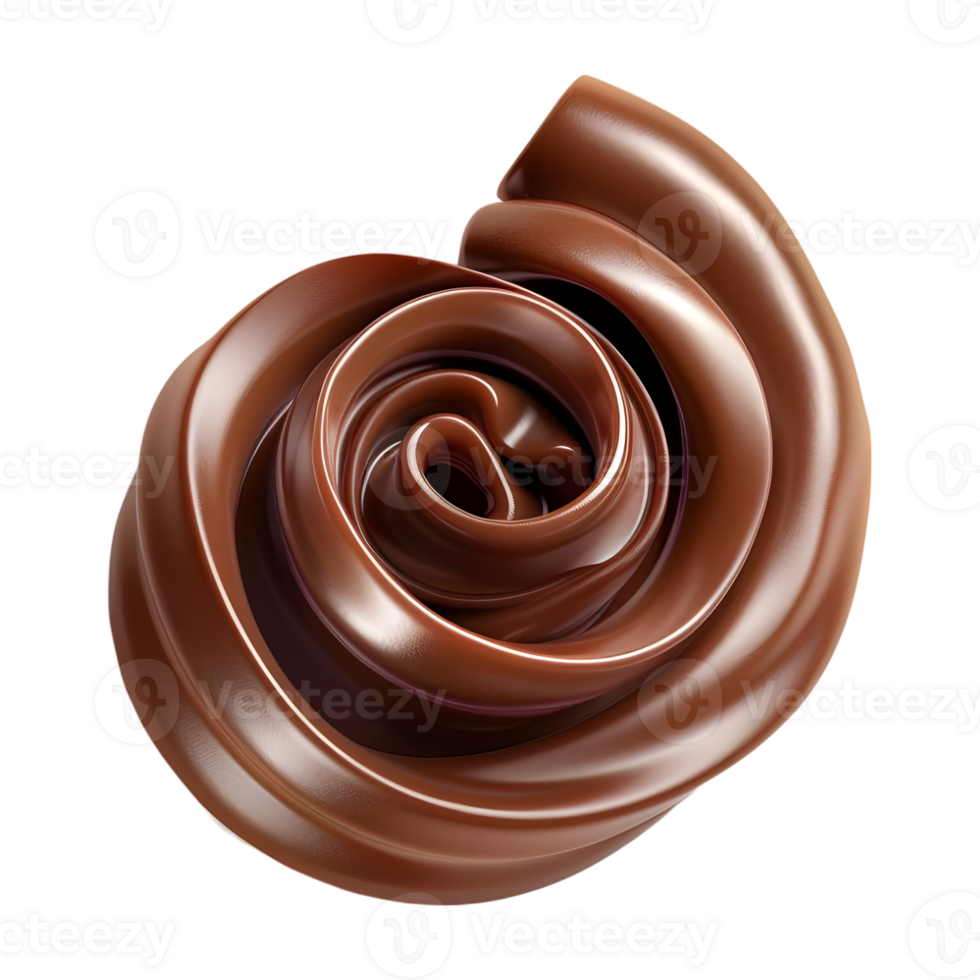 Chocolate Curl on Transparent Background png