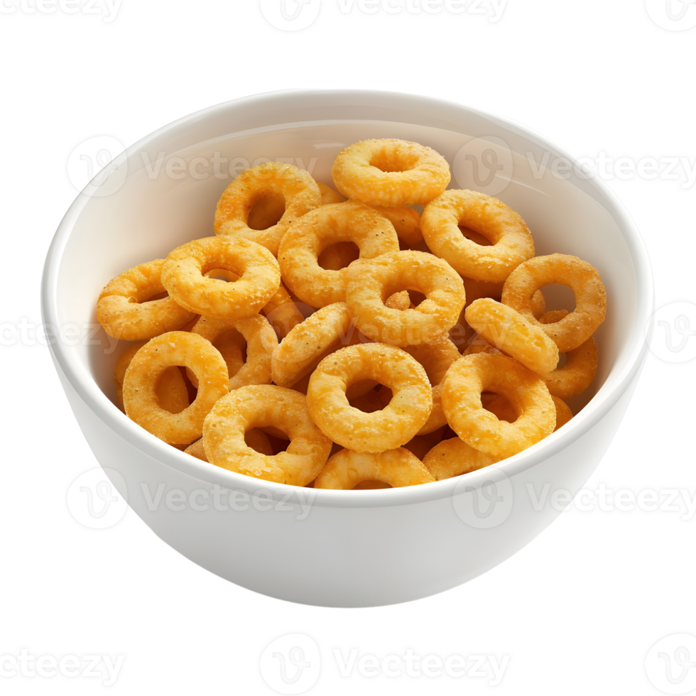 Rings cereal bowl on Transparent Background png