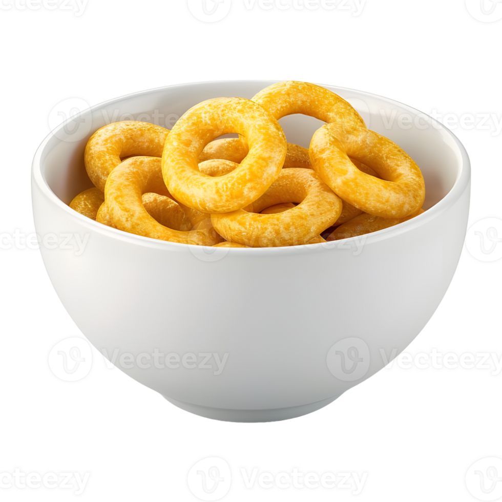 Rings cereal bowl on Transparent Background png