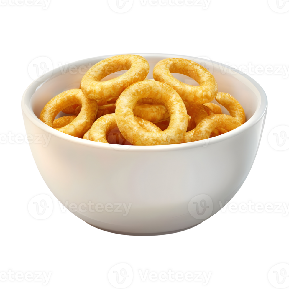 Rings cereal bowl on Transparent Background png
