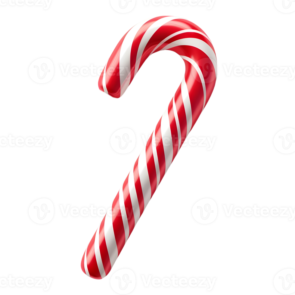 Christmas Candy cane on Transparent Background png