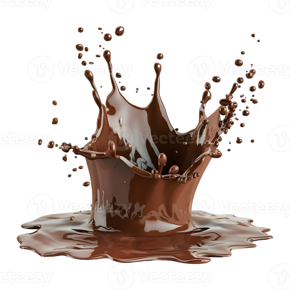 Chocolate Splash on Transparent Background png