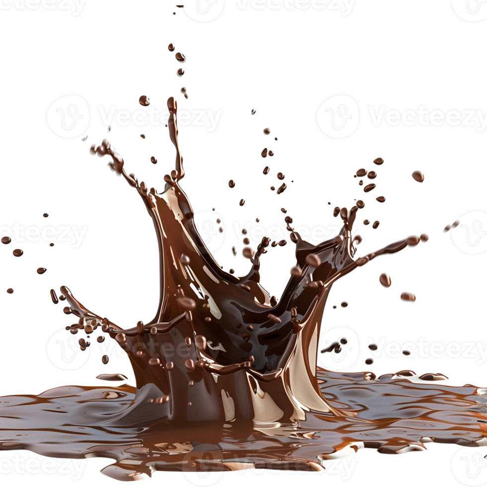 Schokolade Spritzen auf transparent Hintergrund png