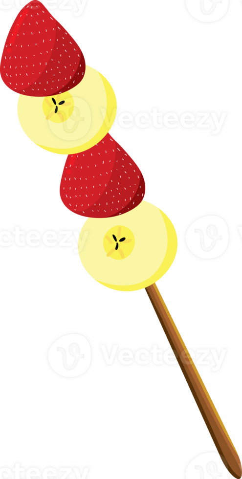 Cartoon chocolate fruit ice kul kul. Famous Indonesian snacks png