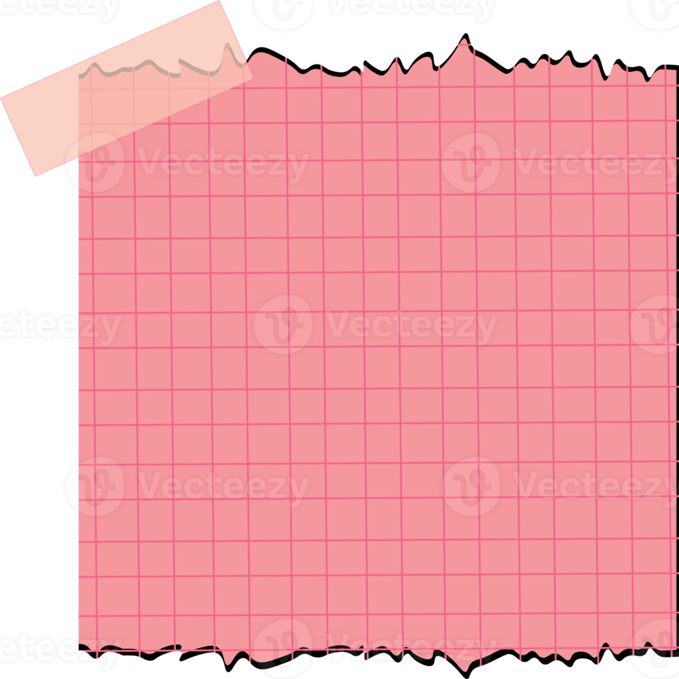 notebook paper with torn edges stuck png