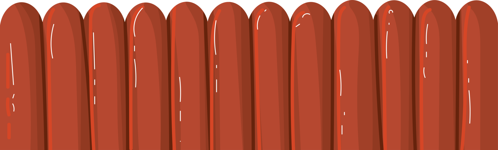 Brick fence with wooden gate png