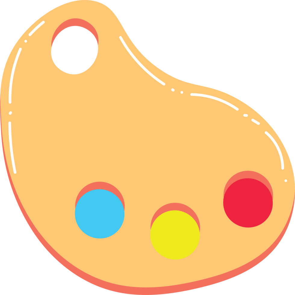 palette with paint brush png