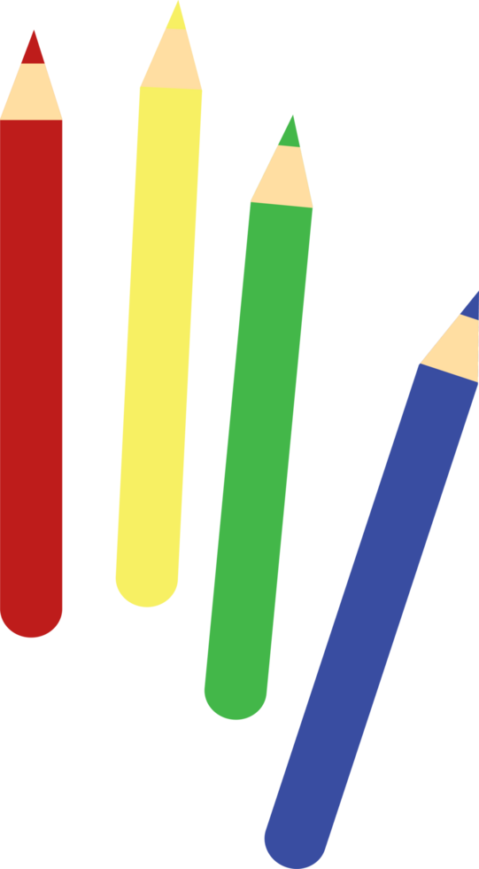 Crayon with colourful splatters png