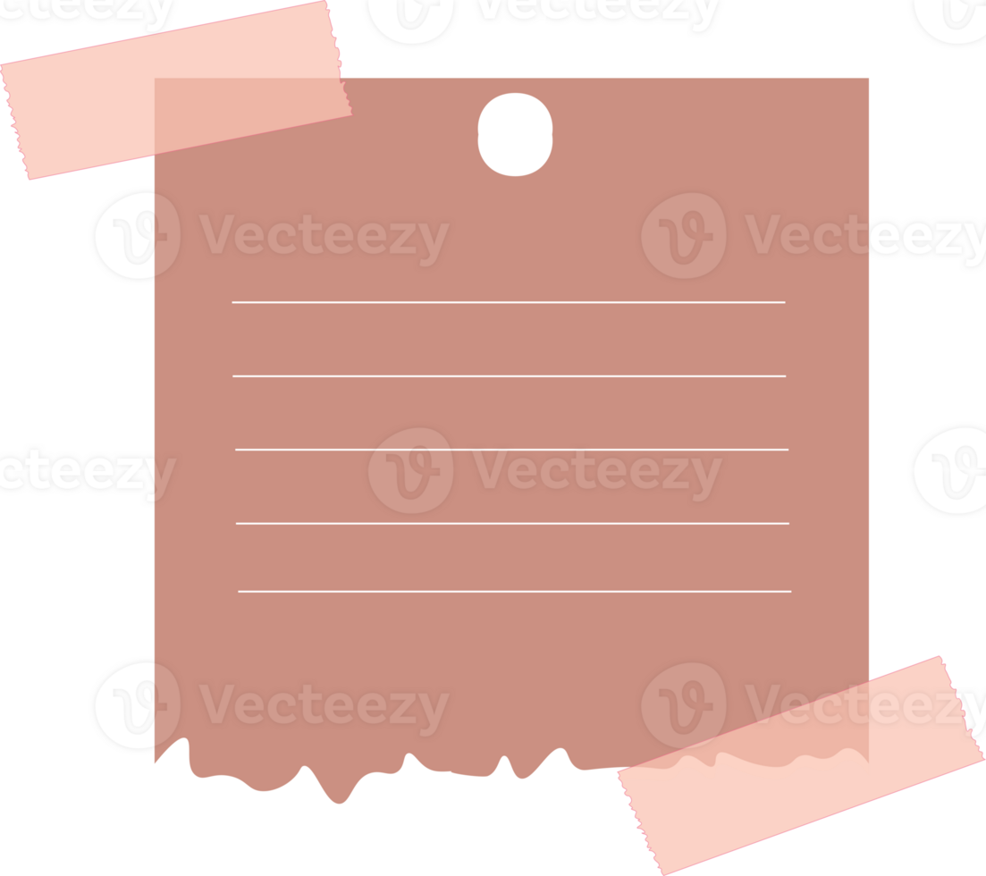 Notepaper on textured paper png