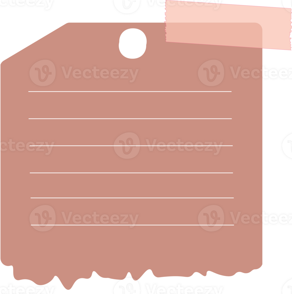 sticky notes with flat and pastel color png