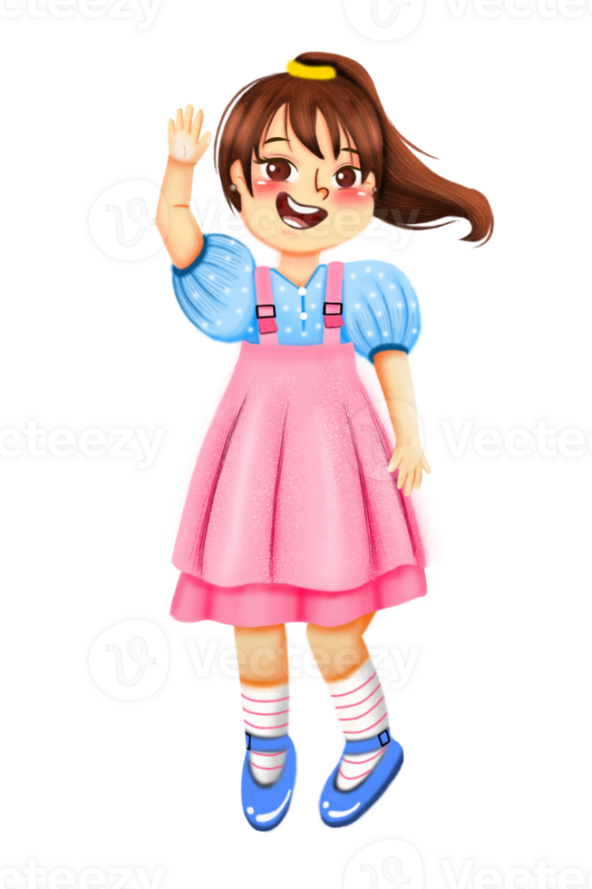 Cute Girl Smiling to Audiens png