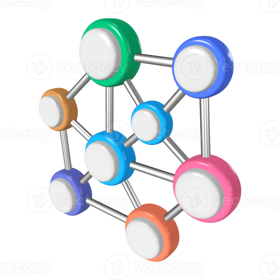 Decentralization 3D Illustration Icon png