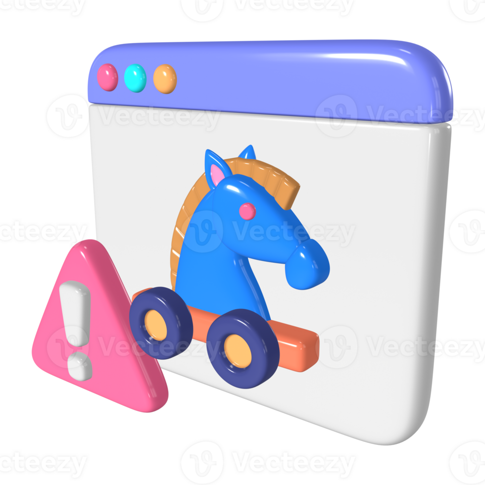 Trojan 3D Illustration Icon png