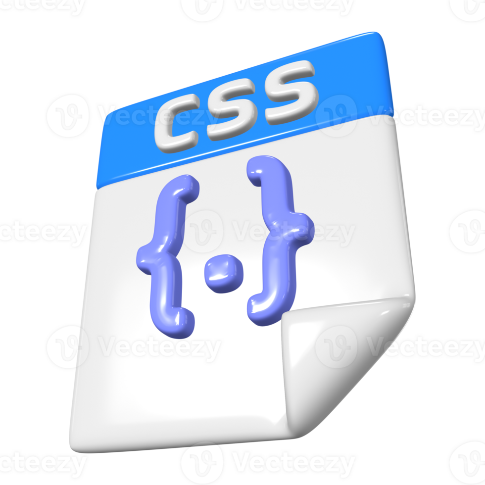 CSS File 3D Illustration Icon png