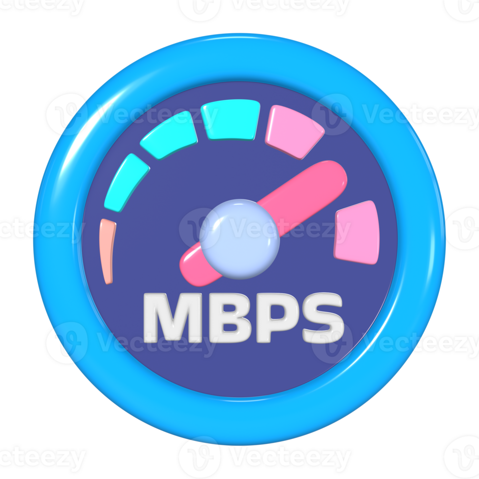 Internet Speed 3D Illustration Icon png