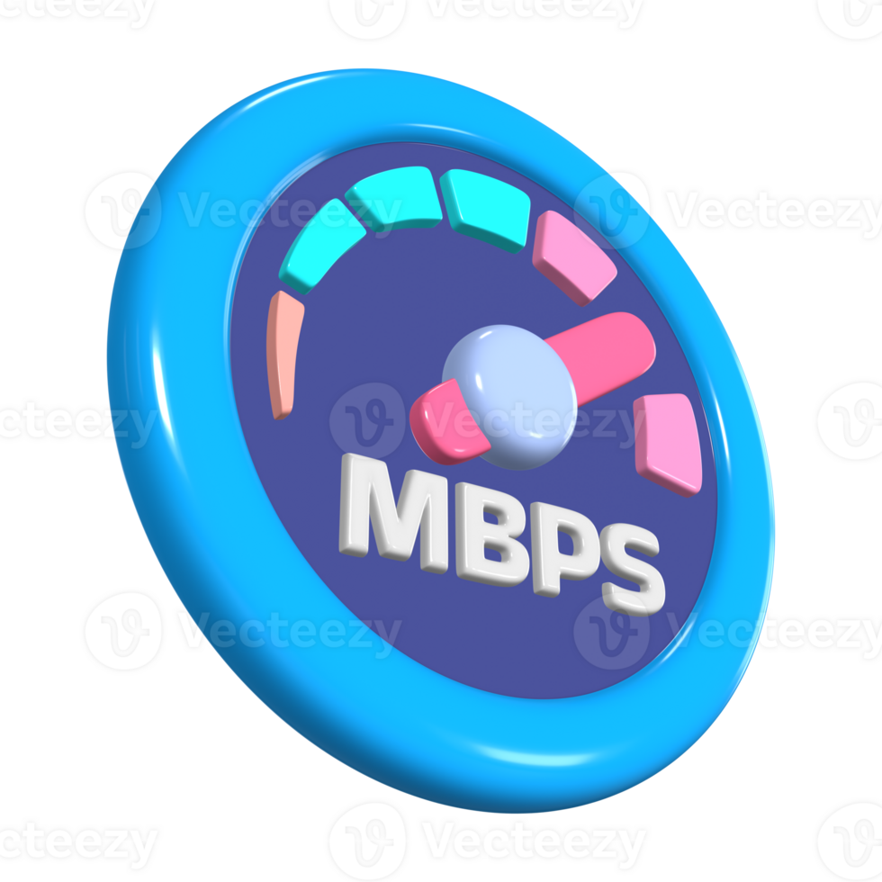 Internet Speed 3D Illustration Icon png