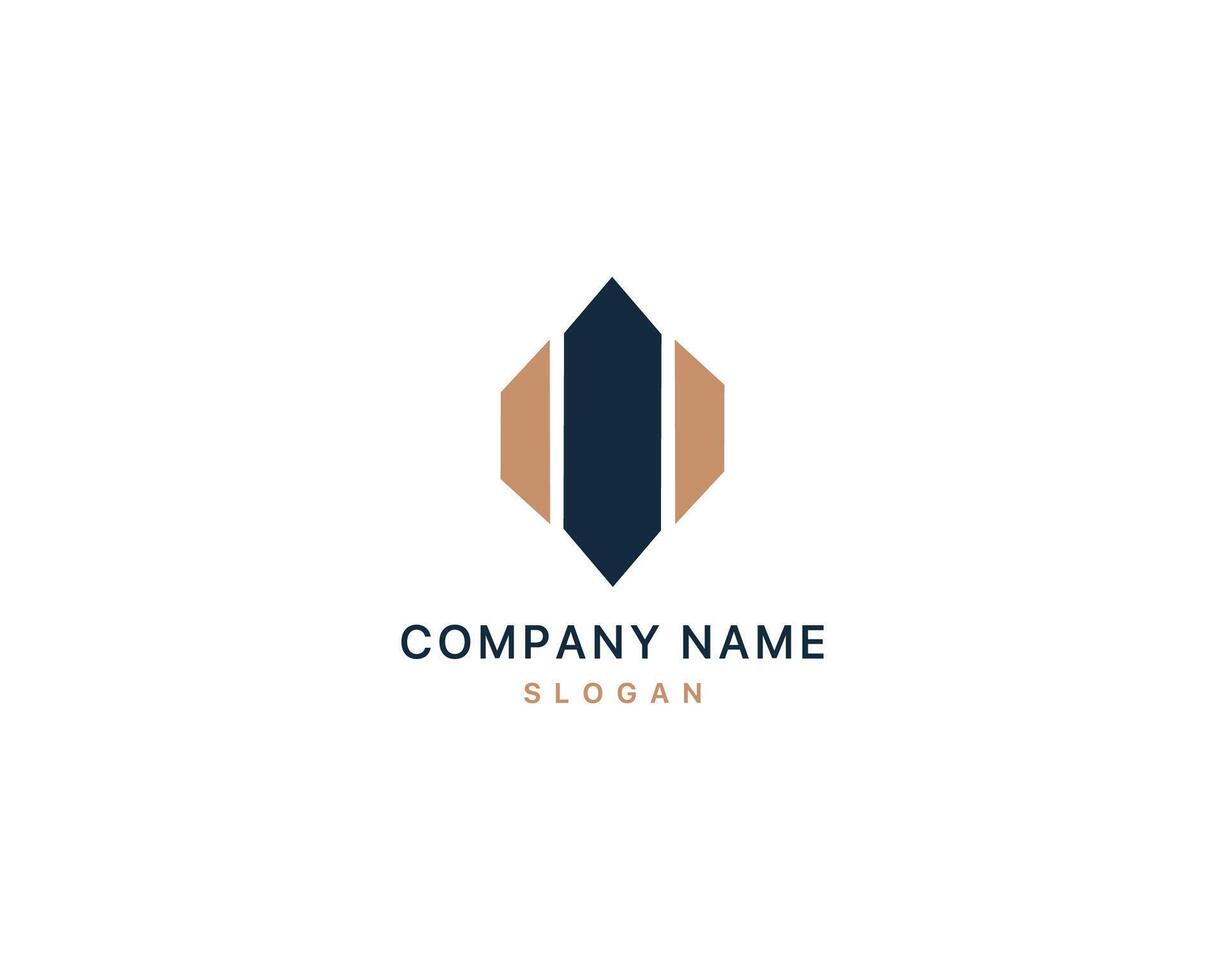 Real estate logo linear style architecture vector