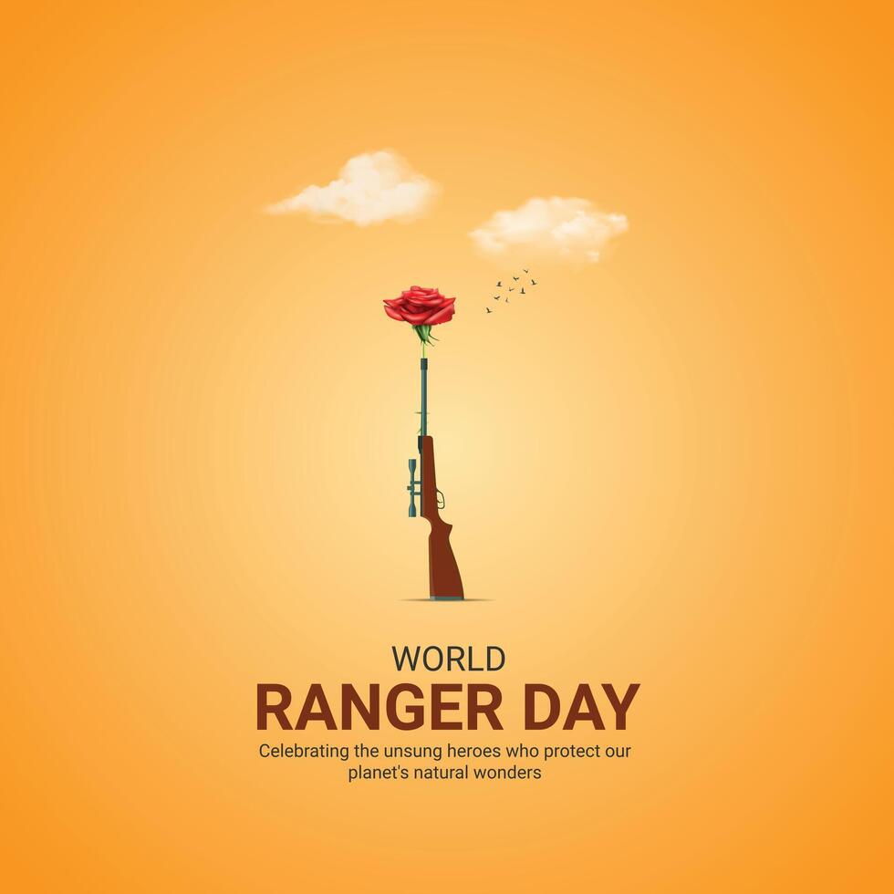 World Ranger Day creative ads design. Ranger Day isolated on a Template for background. Ranger Day Poster, July 31. Important day vector