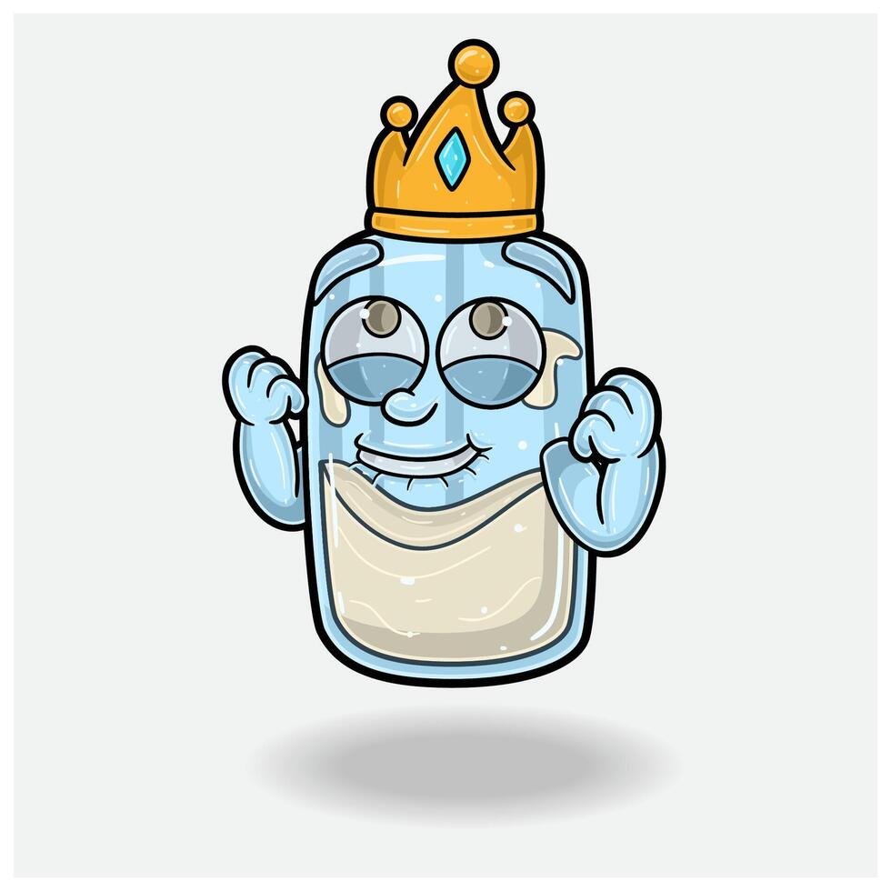 Milk Mascot Character Cartoon With Happy expression. For brand, label, packaging and product. vector