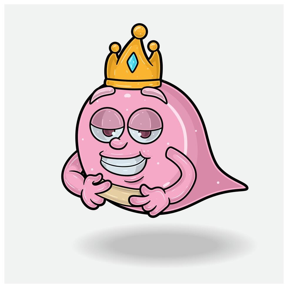 Bubble Gum Mascot Character Cartoon With Love struck expression. For brand, label, packaging and product. vector