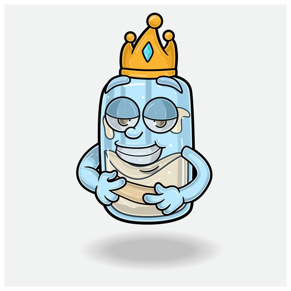 Milk Mascot Character Cartoon With Love struck expression. For brand, label, packaging and product. vector