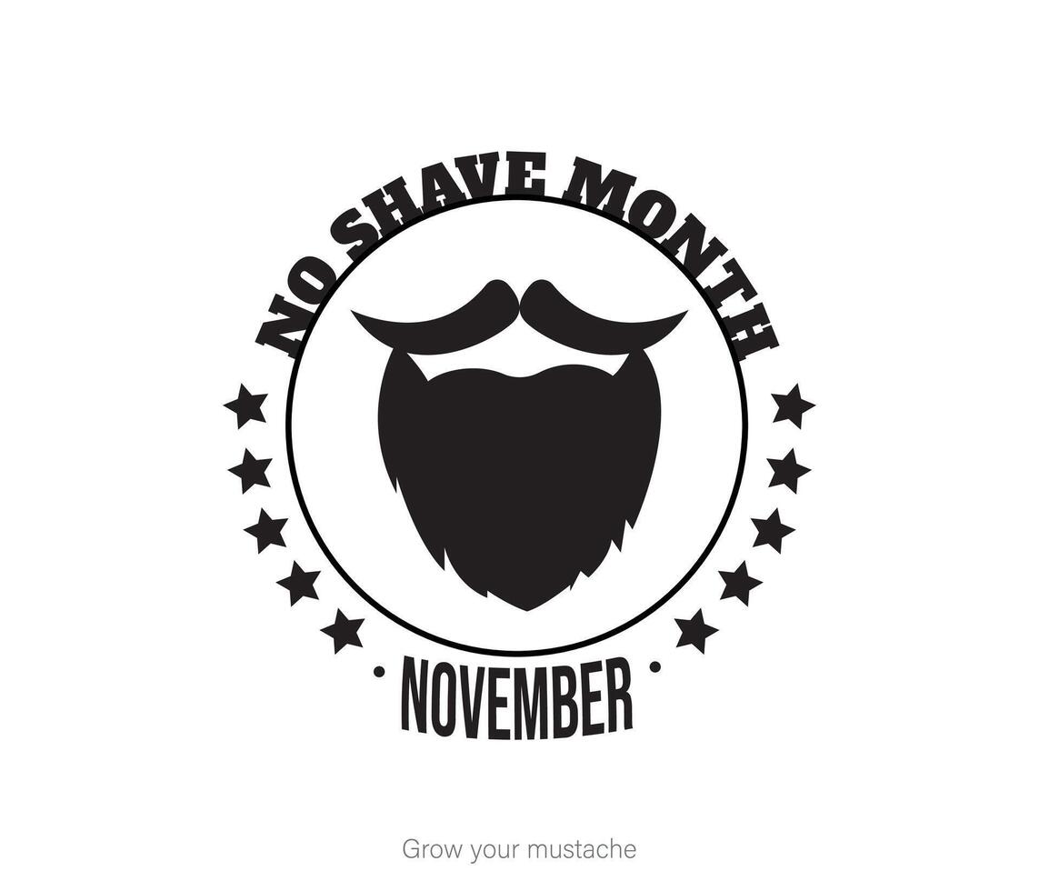 November concept icon label design with lettering vector