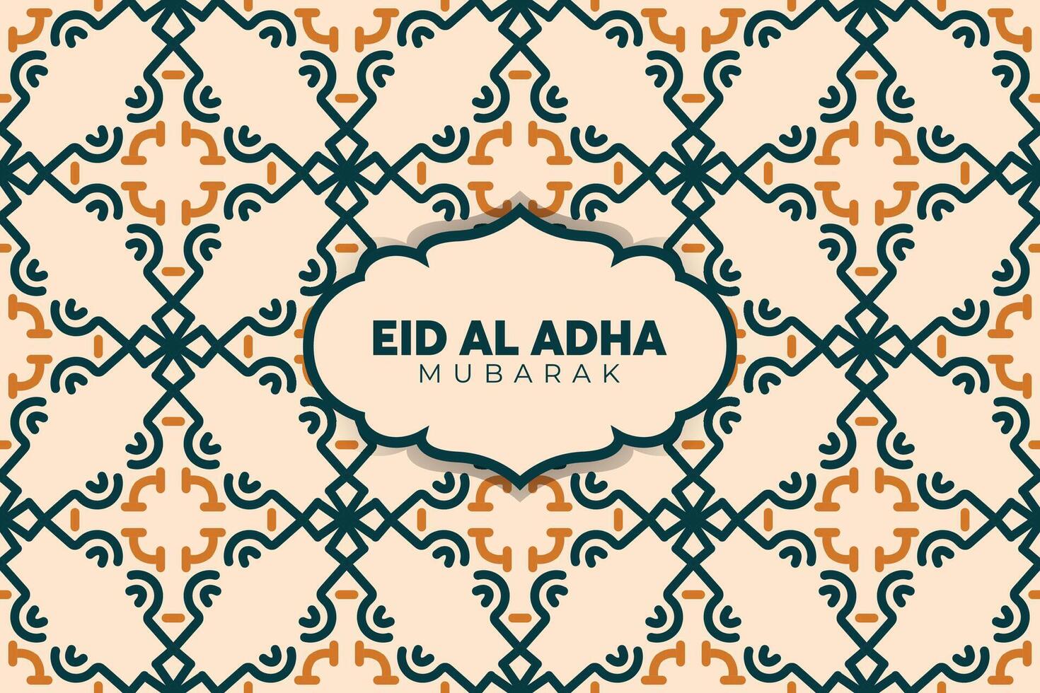 Eid Adha Mubarak Greeting Islamic Illustration Background Design With arabic calligraphy, wallpaper, banner, cover. Translation Of Text, BLASSED SACRIFICE FESTIVAL vector