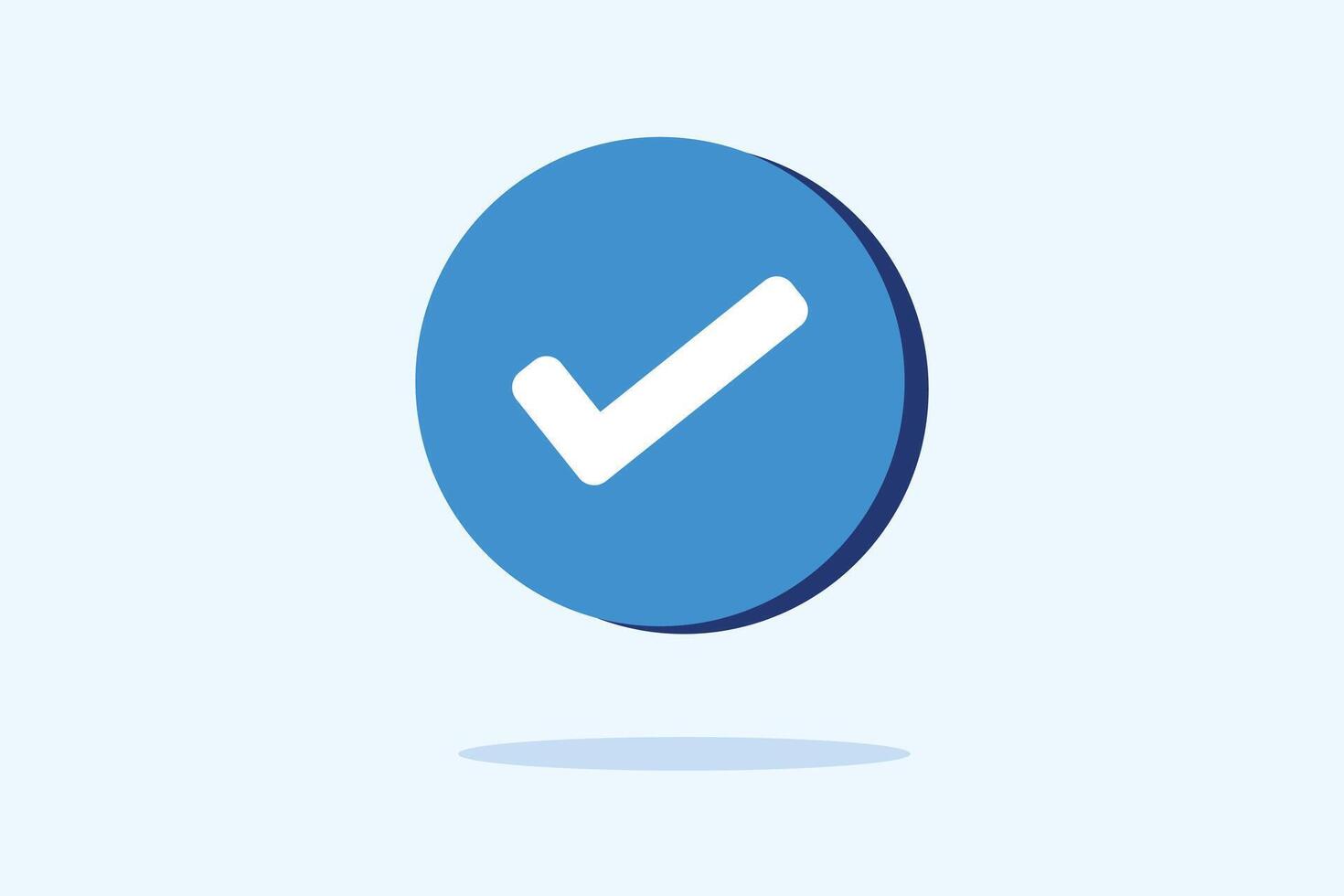 Checkmark Illustration, concept of success accepted approve. vector