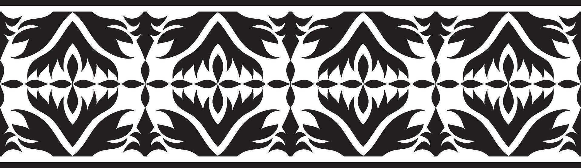 Ethnic border ornament pattern. Geometric oriental seamless pattern. Vintage element illustration. Baroque Floral Aztec tribal. Design for frame, textile, fabric, clothing, carpet, background. vector