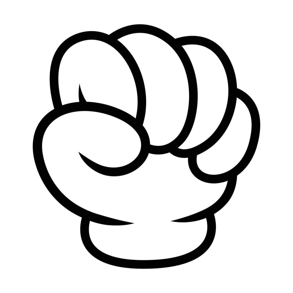 Retro cartoon gloved hand gesture vector