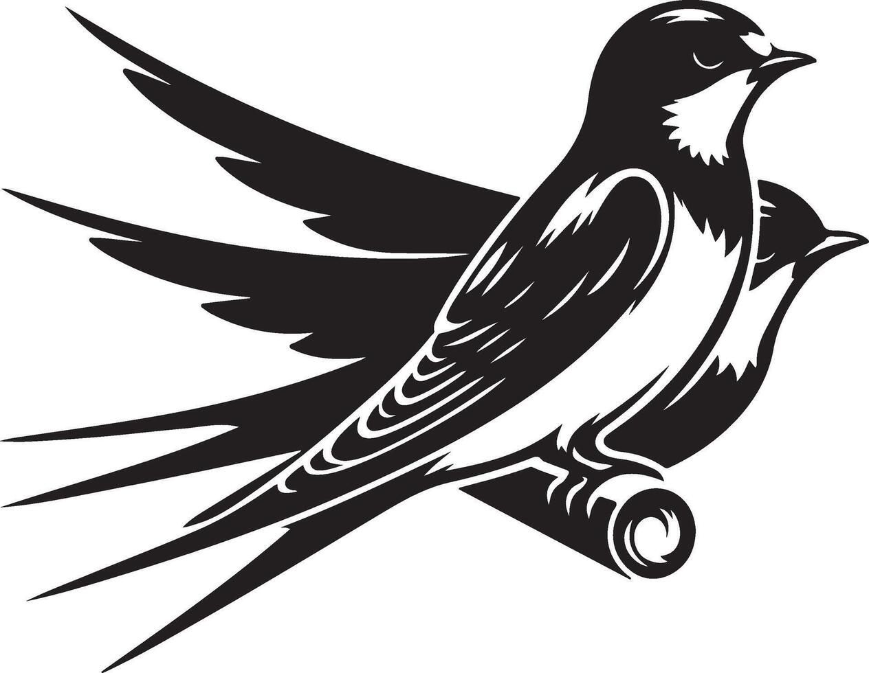 swallow bird illustration eps 10 vector