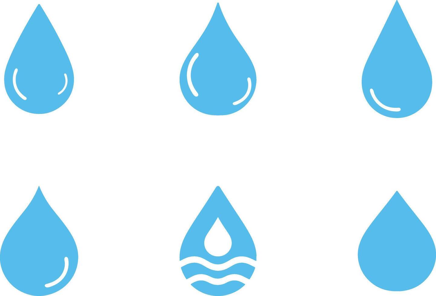 Water drop icon set illustration eps 10 vector