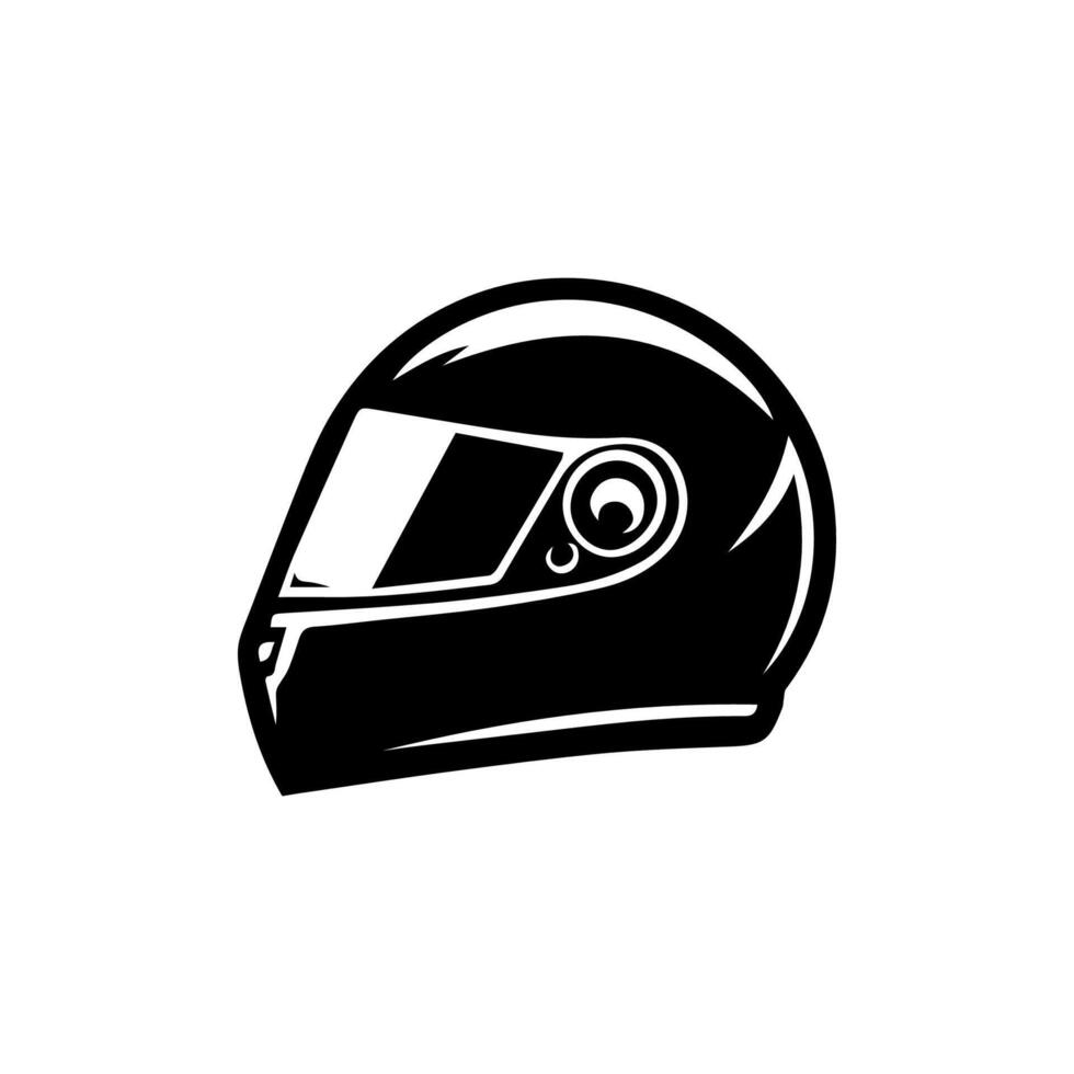 Motorcycle helmet icon set. Racing team helmet illustration vector