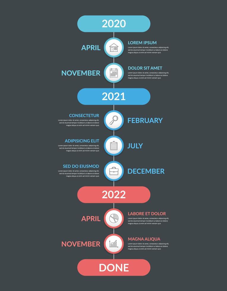 Timeline Infographics Template vector